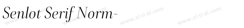 Senlot Serif Norm字体转换